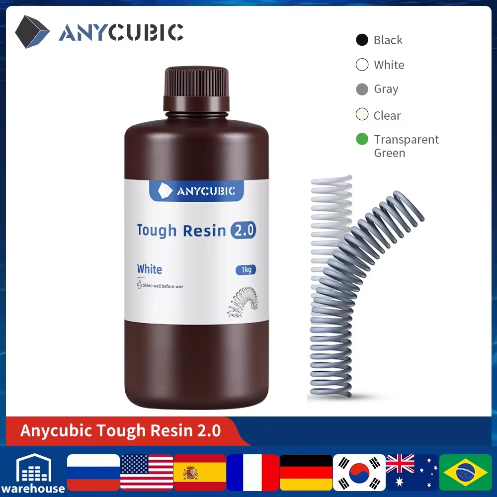 Dental 3D Printer Resin - ANYCUBIC Flexible Tough Resin 2.0 405nm