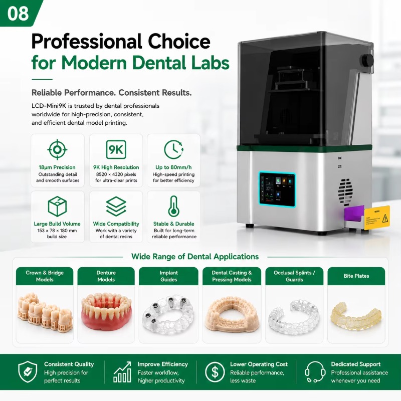 High Precision 9K LCD Dental L - Dental 3D Printer Resin 评论和价格