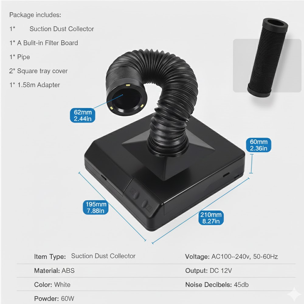 60W Dental Dust Collector Vacu - Dental Lab Dust Collector 评论和价格