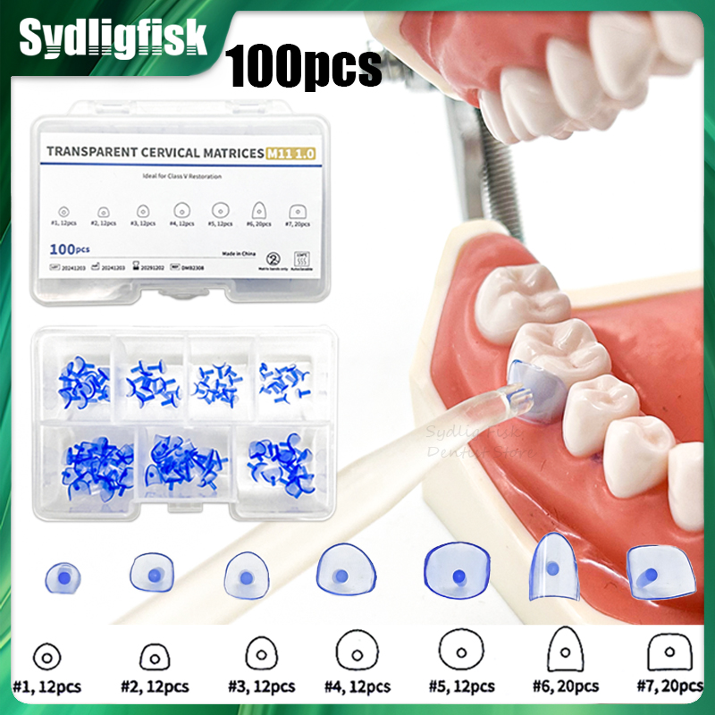 100Pcs/Set Dental Matrix Blue  - Dental Impression Material Kit 评论和价格