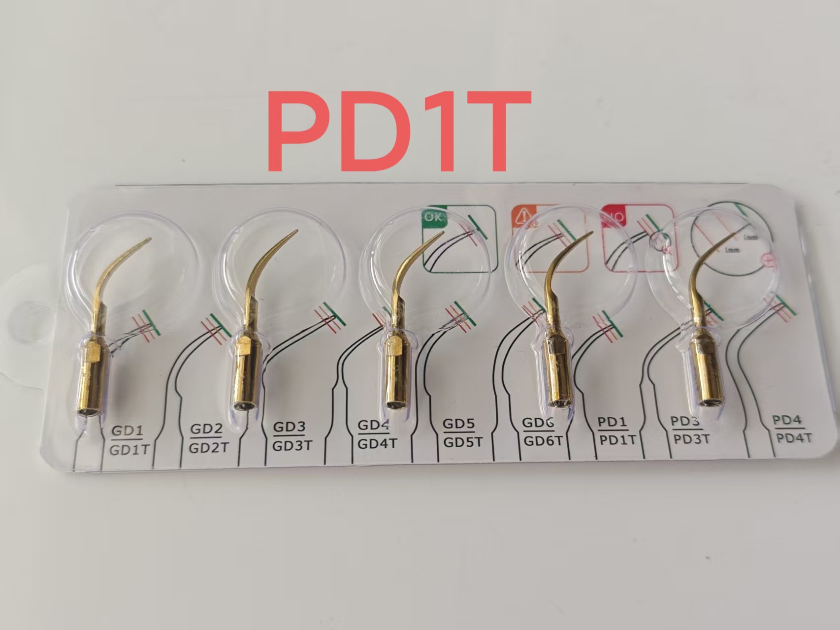 5Pcs Titanium Gold Dental Ultr - Dental Ultrasonic Scaler 评论和价格